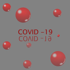 a poster with a virus covid-19