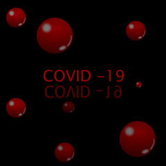 a poster with a virus covid-19