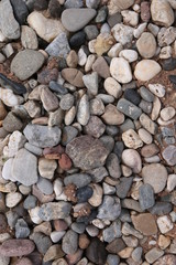 river gravel at beach closeup