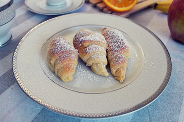 prepare tasty croissants for breakfast