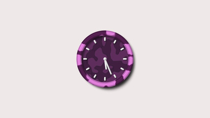 Army design 3d wall clock icon,wall clock icon,pink dark army clock icon