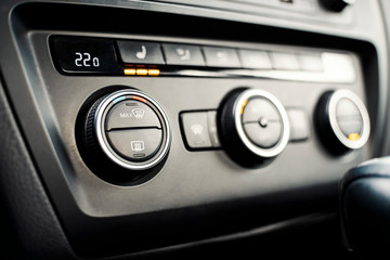 Modern car climate control panel