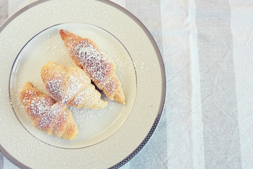 prepare tasty croissants for breakfast