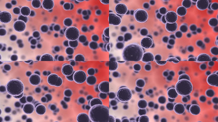 Virus SARS COVID-19 Coronavirus cell bacteria medical biology science 3D illustration.