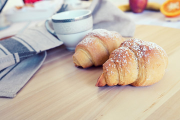 prepare tasty croissants for breakfast