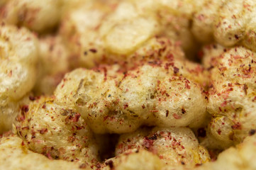 Bran flakes close-up. Closeup