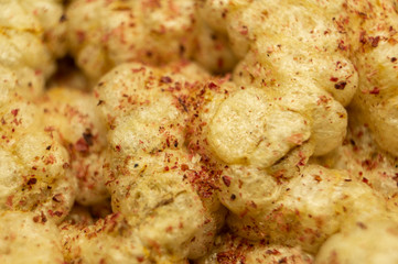 Bran flakes close-up. Closeup