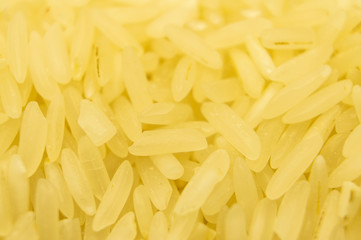 Groats white rice porridge yellow closeup. Macro photography