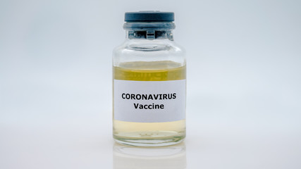 Covid 19 vaccination on a white background. Preventive medications Coronavirus