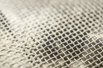 Metal steel mesh closeup. Closeup