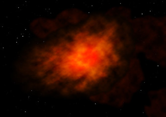 Star field in space and a nebulae.