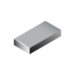 Steel product vector icon.  Flat shape. That alloy of iron from steel production industry and metallurgy used as beam, bar, frame, girder, structure in engineering, construction building material.