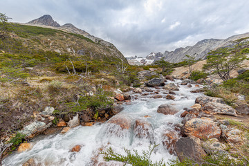 River at the trail to Esmerald Lake - Ushuaia, Argentina