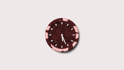 Red dark army design 3d clock icon,clock icon,wall clock icon