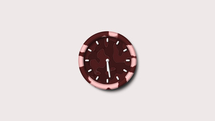 Red dark army design 3d clock icon,clock icon,wall clock icon