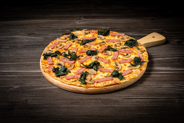 Pizza with decorated