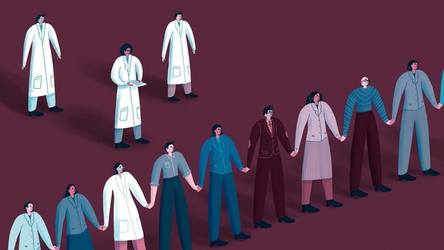 Doctors Patients and Scientists Standing Together