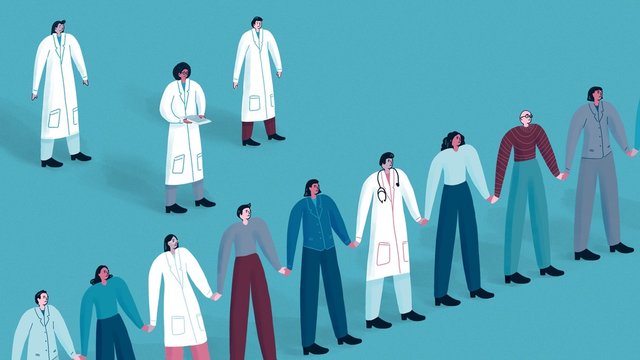 Doctors Patients and Scientists Standing Together
