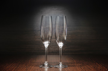 Glasses of champagne for a holiday and event