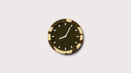 New army clock on white background,clock icon,3d wall clock