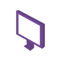 computer monitor icon, flat style