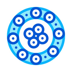 painted clay plate icon vector. painted clay plate sign. color contour symbol illustration