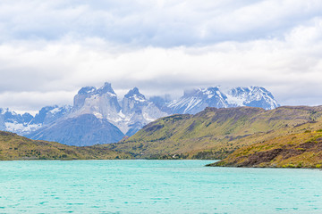 Landscape of Pehoe Lake - Torres del Paine National Park