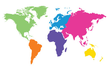 Obraz na płótnie Canvas Illustration of world map. Travel agency concept