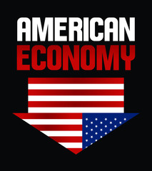 Illustration of American Economy going down