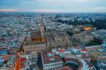 Seville Cathedral aerial view