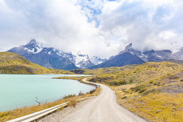 Road Y-150 and Pehoe Lake - Torres del Paine National Park