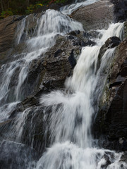 Chute-aux-Rats waterfall in Mont-Tremblant National Park in autumn
