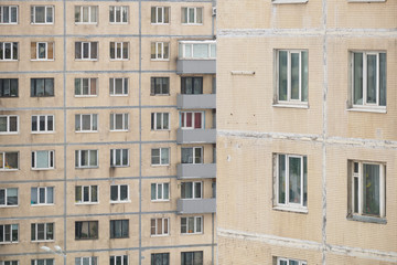 Fototapeta na wymiar Old high-rise buildings residential as texture.