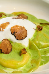 Truffle pasta green color