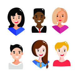 Diverse set of casual people