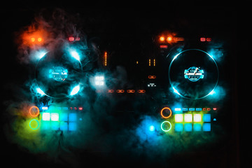 Dj Controller in smoke