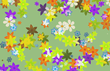 Fototapeta na wymiar decorative colored flower background