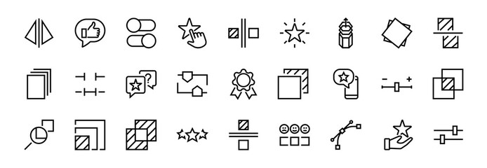 A simple set of image editing related vector line icons. Contains icons such as crop, copy, scale, rotate and more. Editable stroke. 48x48 Pixel Perfect. On white background