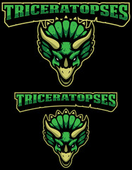 Triceratopses Mascot Logo © Malchev