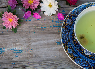 cup of flower tea
