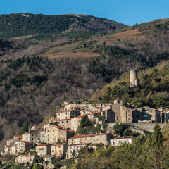 Fototapeta na wymiar Village dans les Pyrénées