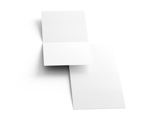 Brochure in square format folded to two - mockup