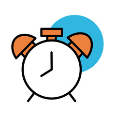 alarm clock line and fill style icon