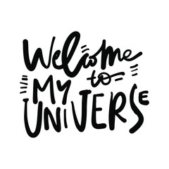 Compliment. Hand lettering quote for card, poster