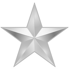 Metall Star label icon illustration on white background