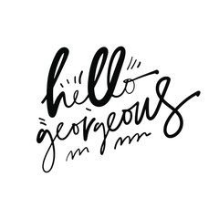 Obraz premium Compliment. Hand lettering quote for card, poster