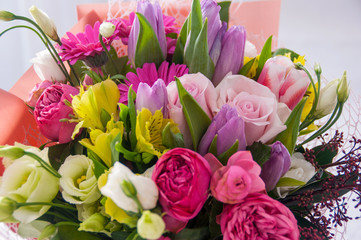 Beautiful bunch of garden flowers