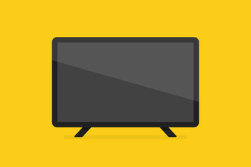 TV screen vector trendy flat illustration. Lcd display screen, tv digital panel plasma. Vector flat design.