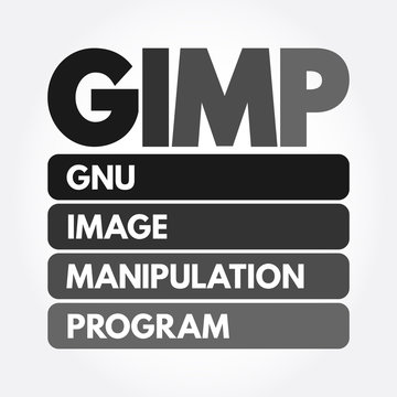 GIMP - Gnu Image Manipulation Program acronym, concept background