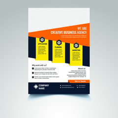 A modern corporate flyer which is suitable to promote business for small or large company. It's has been done in a4 size page. It's perfect for advertising, promotion and marketing of any company. 